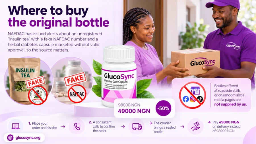 Original GlucoSync bottle delivered by courier