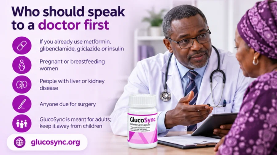 Patient discussing GlucoSync with a doctor