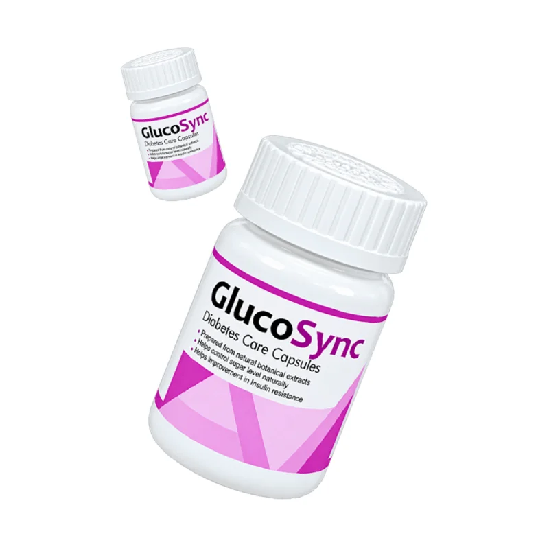 GlucoSync capsule bottles, large and small view